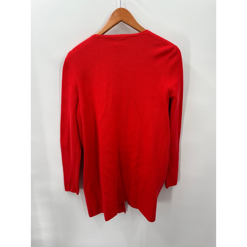 J.CREW Factory Red Vanessa Open Long Cardigan with Pockets AN051 // M - Picture 7 of 7